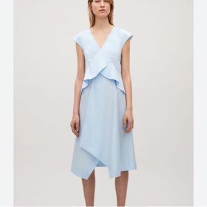 COS V-Neck Sleeveless Cotton Midi Dress